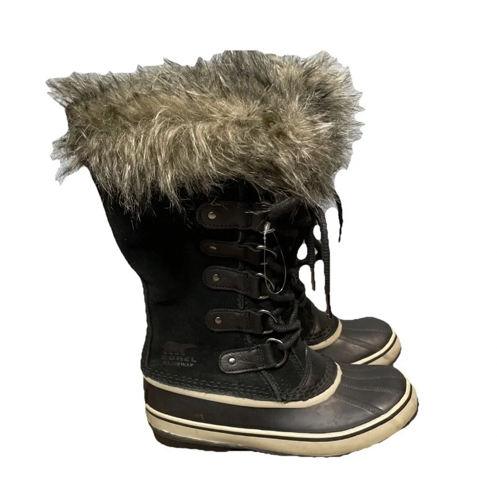 Sorel Joan of Arctic Women's Snow Winter Boots Black Size 6 Waterproof Warm